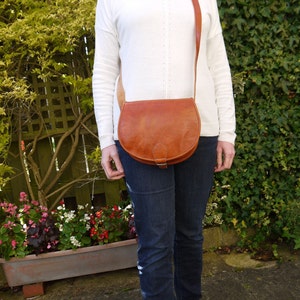 Handmade Leather Saddle Handbag