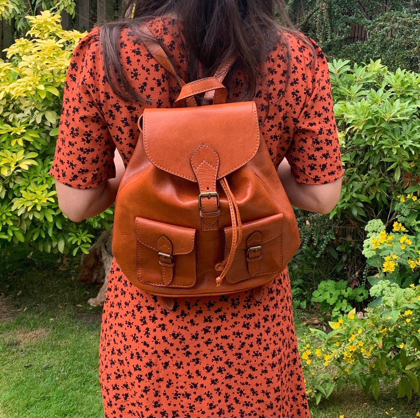 Black Leather Backpack - Etsy UK