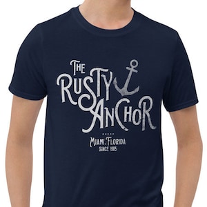 Classic TV Comedy The Golden Girls Inspired The Rusty Anchor Vintage Miami 1980s 80s Distressed Style Unisex Adult T-Shirt