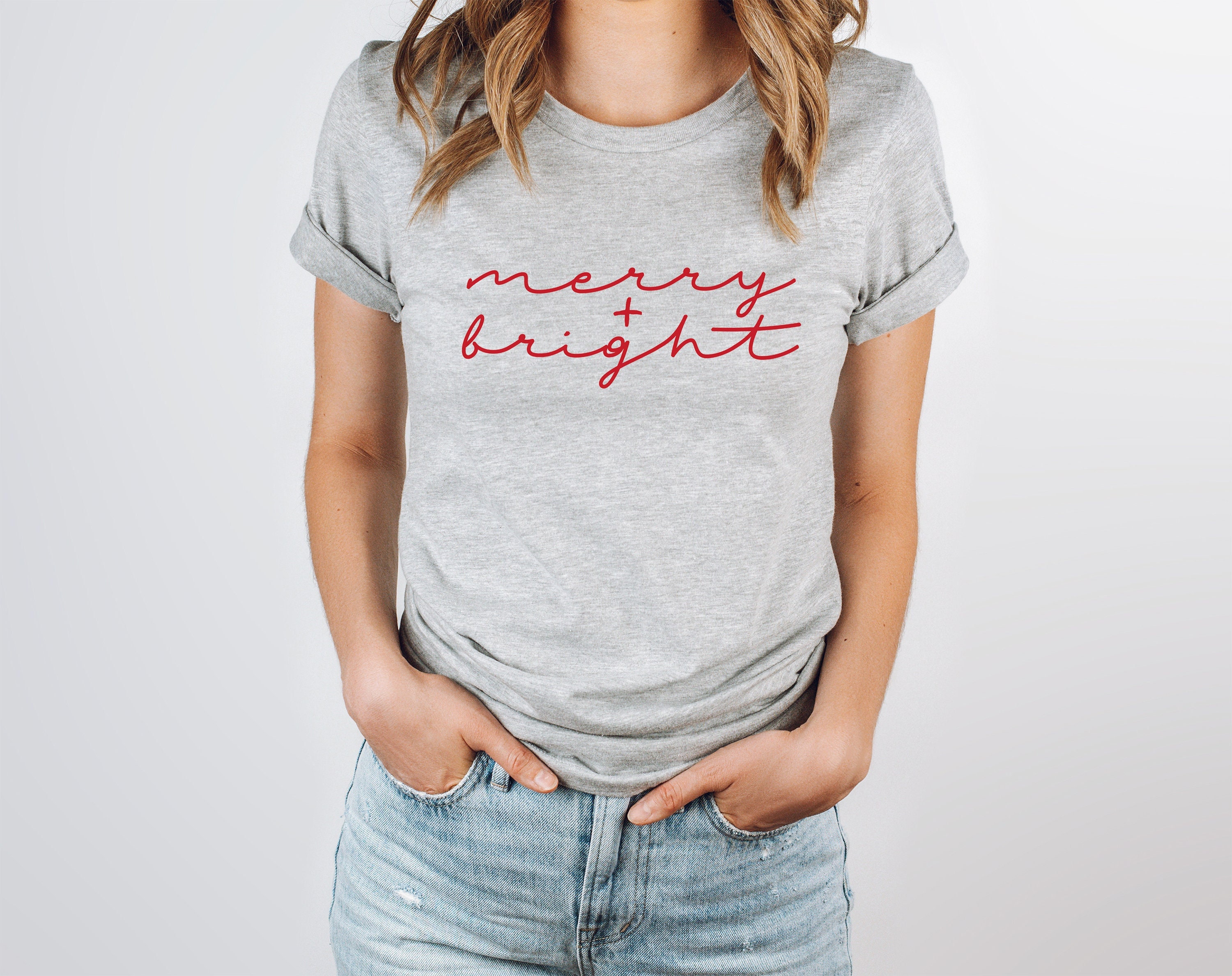Merry and Bright Christmas T Shirt 
