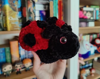 Lady Bug Crochet Plushie, Amigurumi Lady Bug, Blanket Yarn Plushie, Stuffed Animal Toy