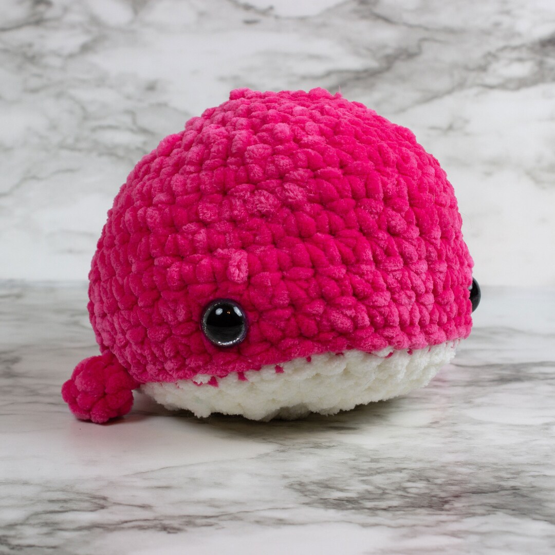 Crochet Whale Plushie, Chonky Whale Crochet Stuffed Animal, Amigurumi