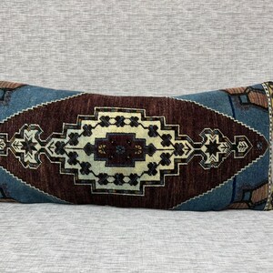 Extra Long Lumbar Pillow, Bedding Pillow Cover, Lumbar Pillow for Bed, Couch Pillow Case, Sofa Pillow Cover 15 x 35 inch Wool Handmade