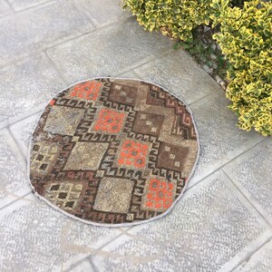 HANDMADE Rug Runner, Boho Rug, Round Rug, Kilim Rug, Circle Rug, Area Rug, Turkish Rug, Oriental Rug, Carpet Rug, 2.3 x 2.5 feet