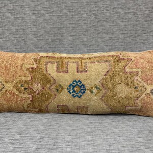 Long Lumbar Pillow Cover, Handmade Bedding Lumbar Pillow, Extra Long Pillow Cover, 14”x38” inch