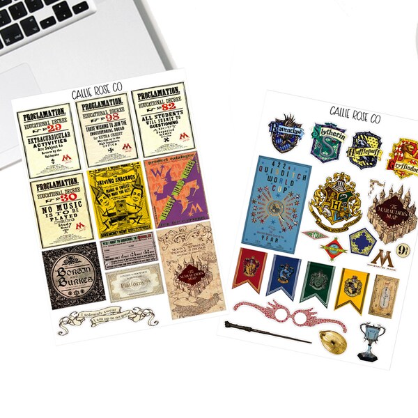085 Harry Potter inspired Prop Stickers for planning, scrapbooking, journalling etc planner decorative