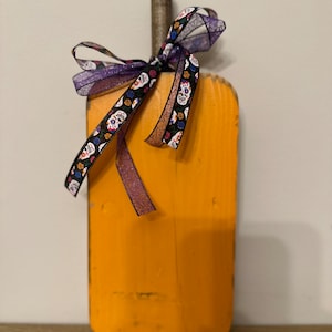 Large Flat Wooden Pumpkins