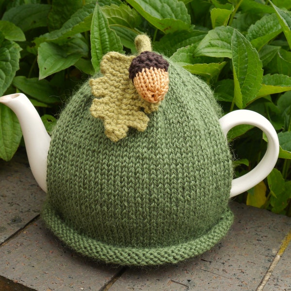 Medium Acorn Tea Cosy, Autumn, Fall Oak Leaf Teapot Cozy