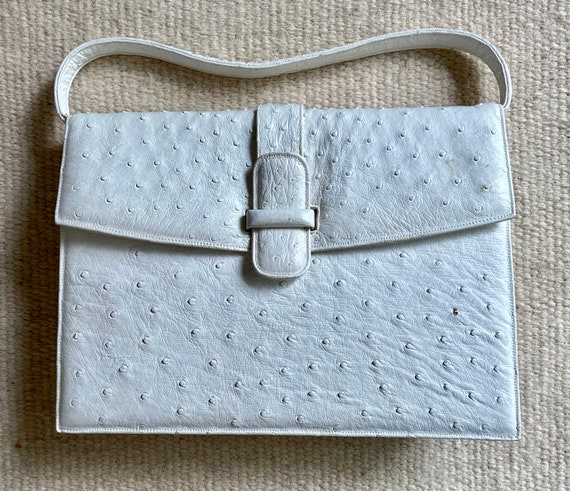 Vintage Ostrich Leather Handbag/Purse Lucille de Paris