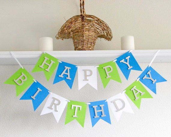 1st Birthday Decorations Boy Boy First Birthday Banner Boy Etsy