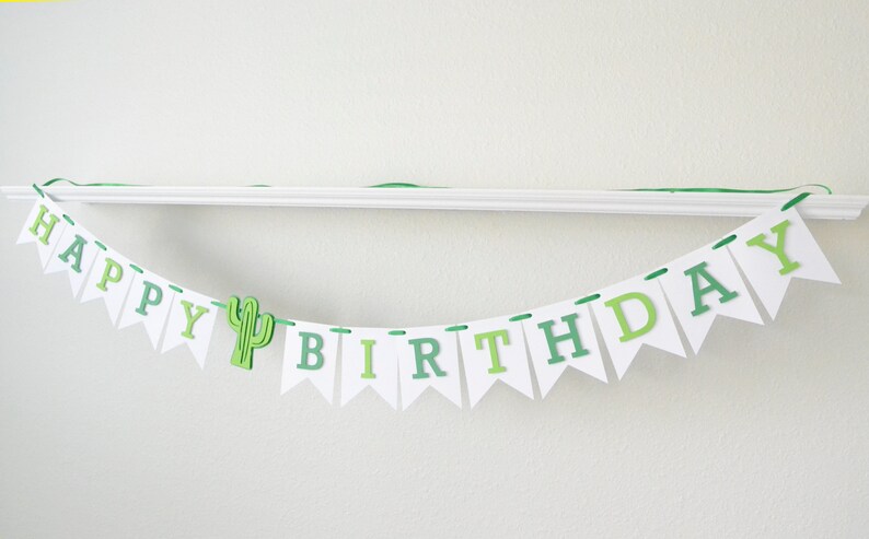 Cactus Birthday Decorations Fiesta Birthday Banner Cactus - Etsy