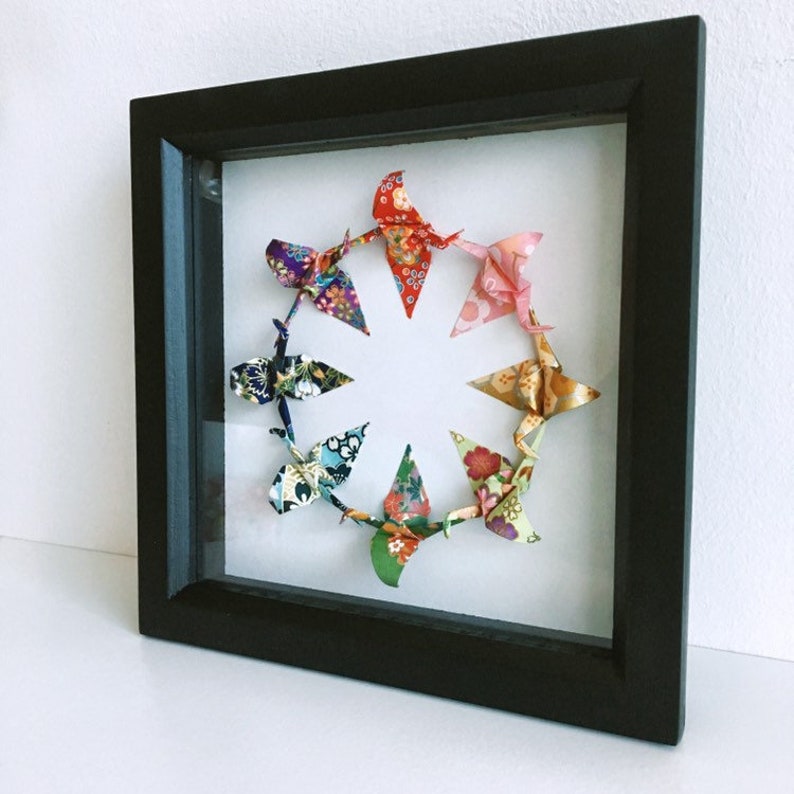 Origami Wall Art Origami Crane Origami Gift Paper Wall Art | Etsy