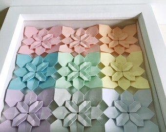 Nuevo Origami patrón geométrico plegable de mano de arte de papel hacer regalos en oferta Fi 