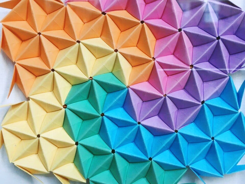 Geometric Origami Wall Art Modular Origami Art Origami Art | Etsy