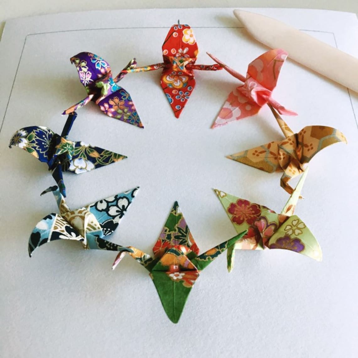 Origami Wall Art Origami Crane Origami Gift Paper Wall Art | Etsy