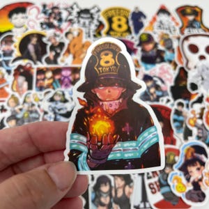 Stickers anime, Stickers dessins animés japonais, Stickers Force de feu, Stickers manga
