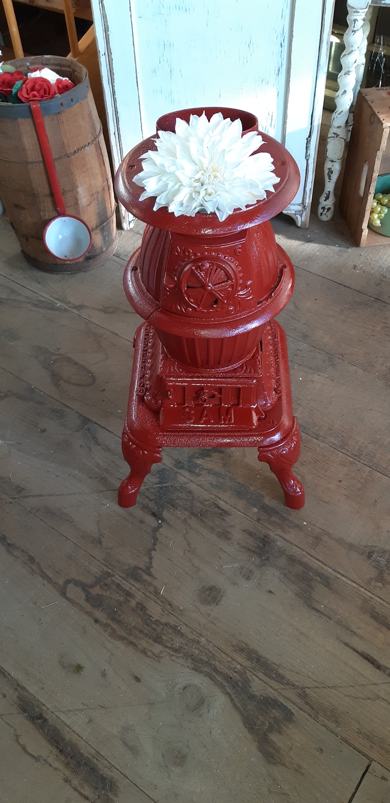 Antique Petite Pot Belly Wood or Coal Stove Perfect For Any Etsy