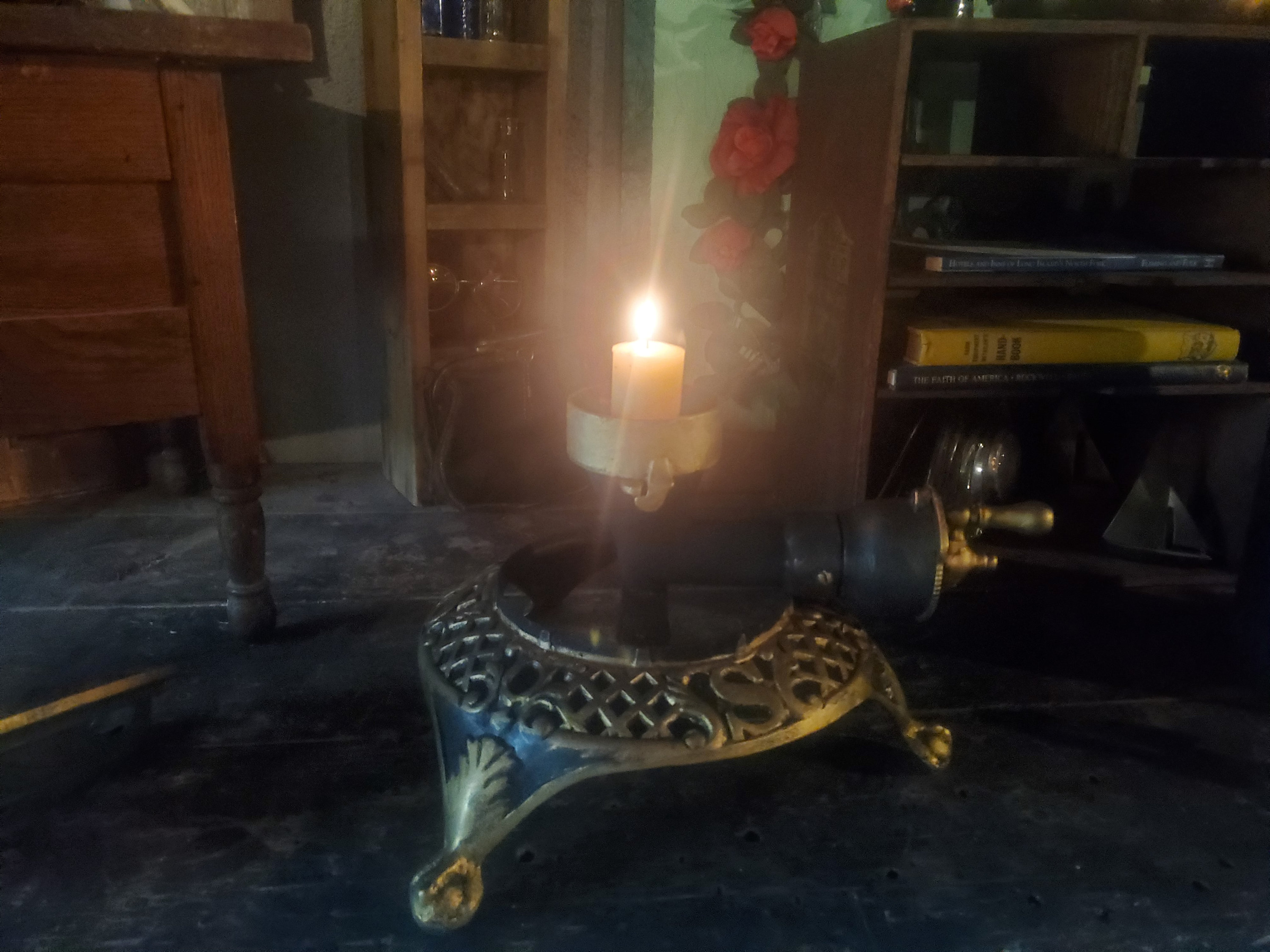 Antique Gas Parlor Stove Heater Converted Into Electric Table Etsy