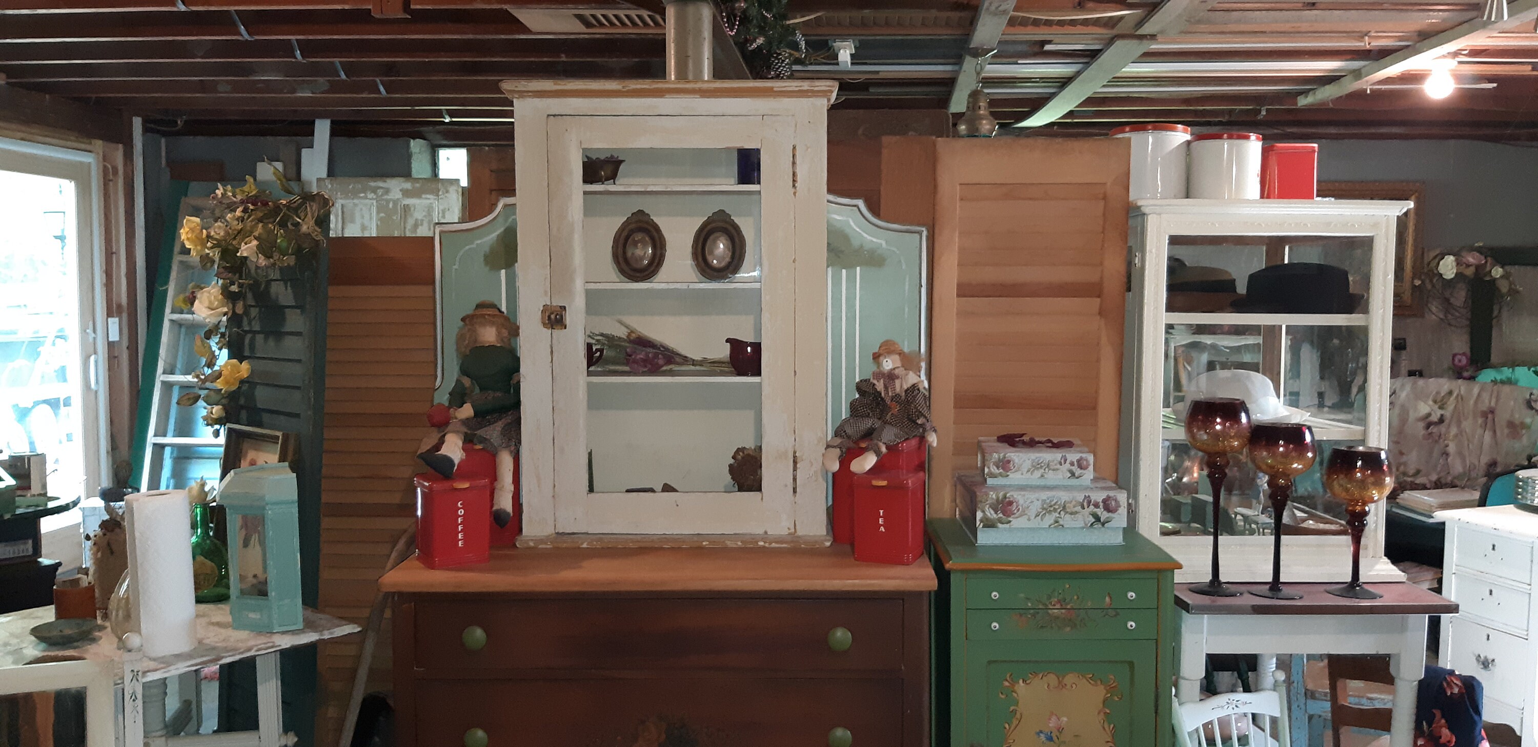 Antique Wooden Medicine Glass Door 4 Shelves Great as Etsy