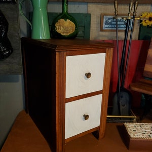 Antique Short & Sweet Night Stand Makes Great Table Top Cabinet Perfect Storage For Any Room