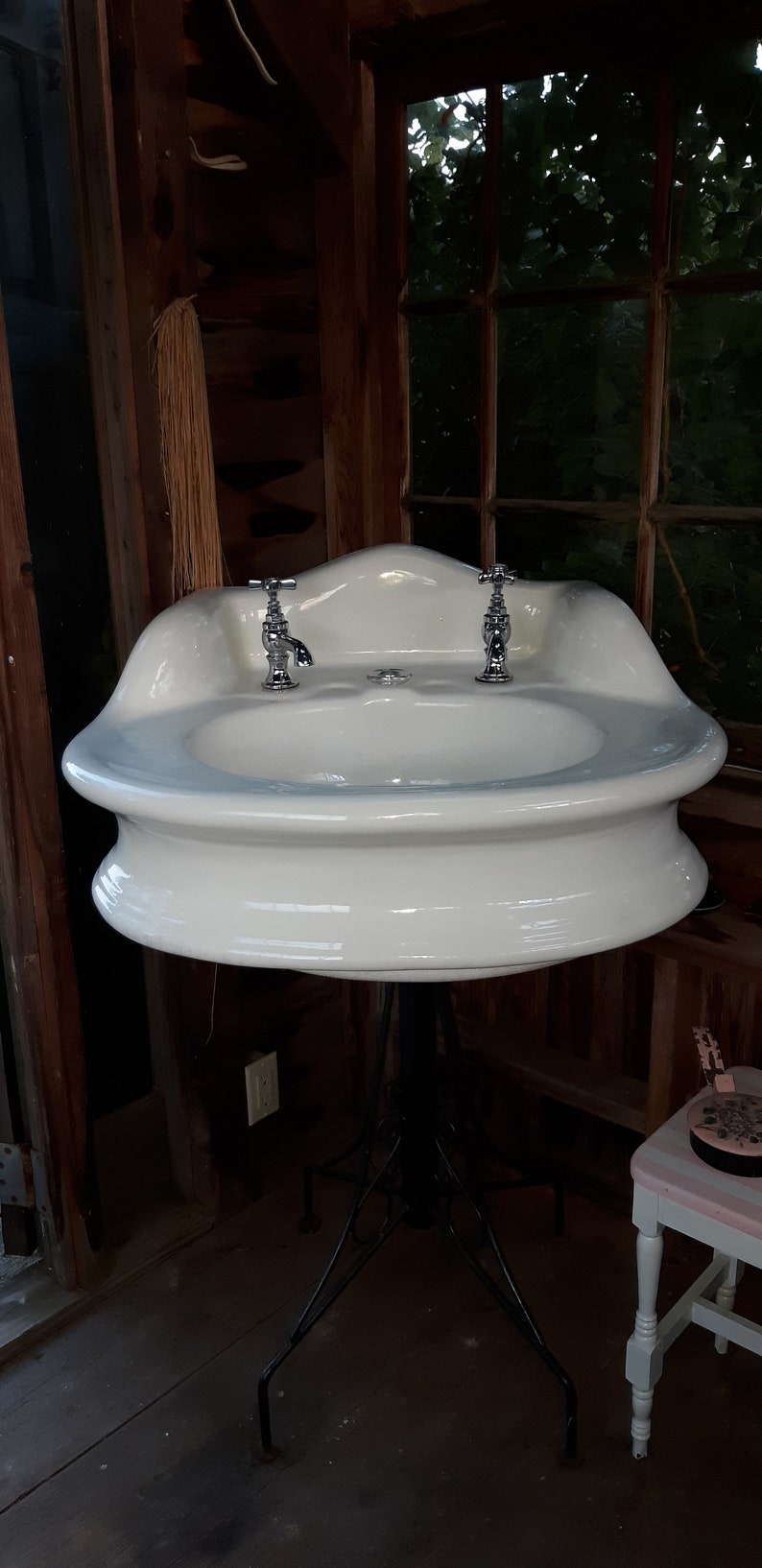 Antique Earthenware Porcelain Bath Sink Legs Optional The Most Amazing Beauty Ever Had All Original Great Crazing