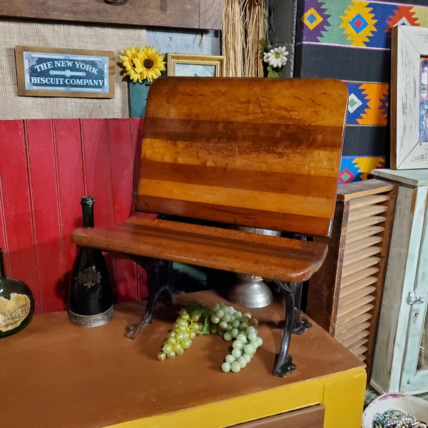 Rare Child's Desk Seat | Small Antique Display Piece
