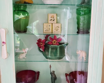 Shabby Chic Glass Door Medicine Cabinet, French Country Decor