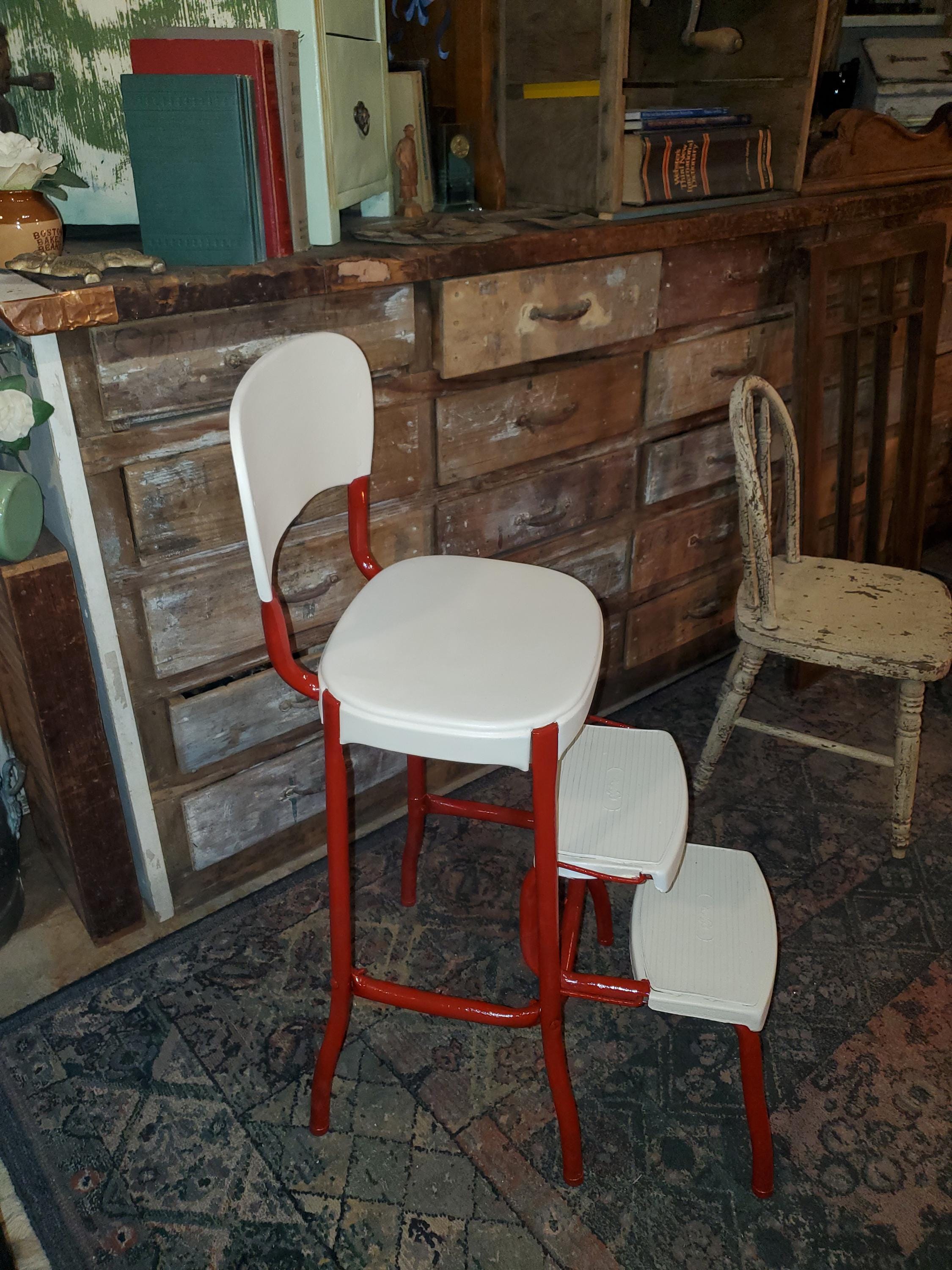 Vintage Cosco Step Stool Chair - Etsy