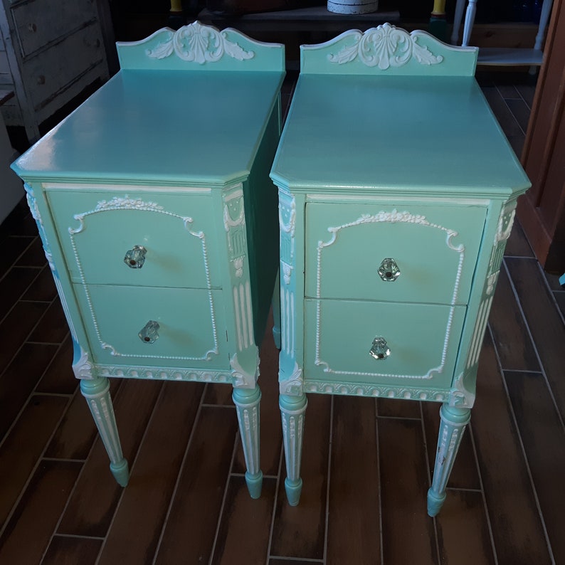 Stunning Antique Pair of Victorian Night Stands Made by Sligh Etsy