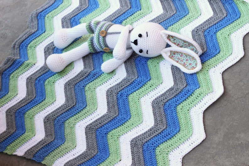 Chevron blanket Ready to ship Baby blanket Crochet baby Etsy