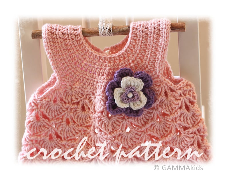Baby CROCHET PATTERN, Baptism Baby Girl Dress Pattern, Christening