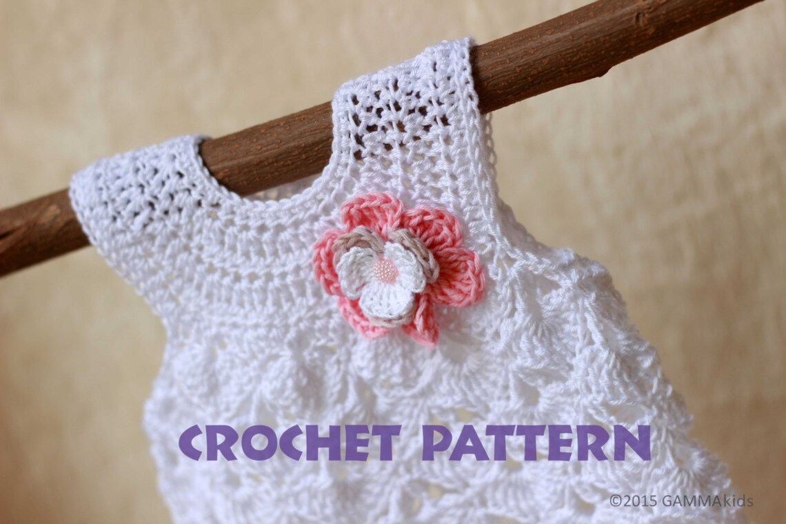 Baby CROCHET PATTERN, Baptism Baby Girl Dress Pattern, Christening