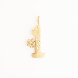 Vintage 14k Gold #1 Pendant