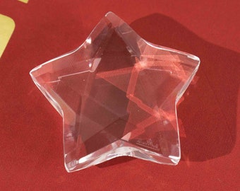 Rosenthal Crystal Faceted Star Crystal Paperweight - Desk Decor - Coffee Table Object