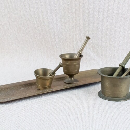 Miniature Brass Pestle Mortar Set - Instant shops Collection