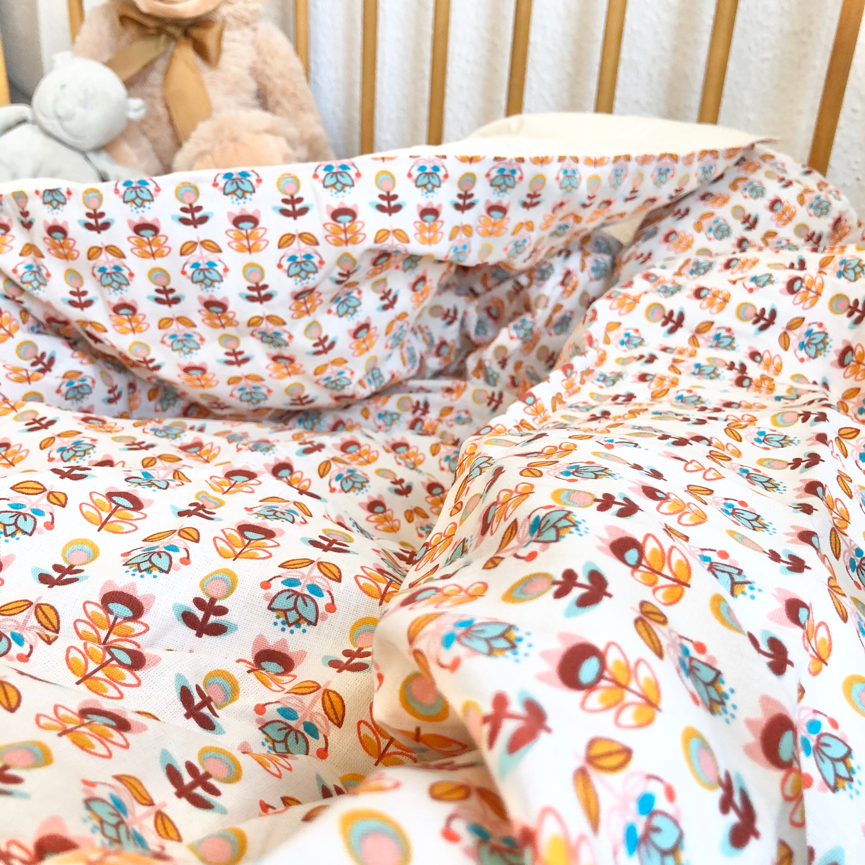Baby Bettbezug Bio-Baumwolle GOTS Bettwäsche Kinderbettwäsche 100x135cm 2Tlg 