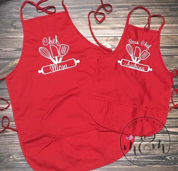 Matching Aprons Apron for Mom and Child Matching Kitchen Etsy