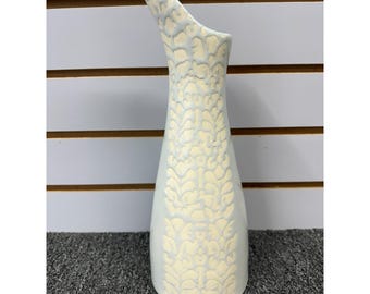 Jill Rosenwald Vase by Magenta Inc 12" Pale Muted Blue White Floral Shabby Chic