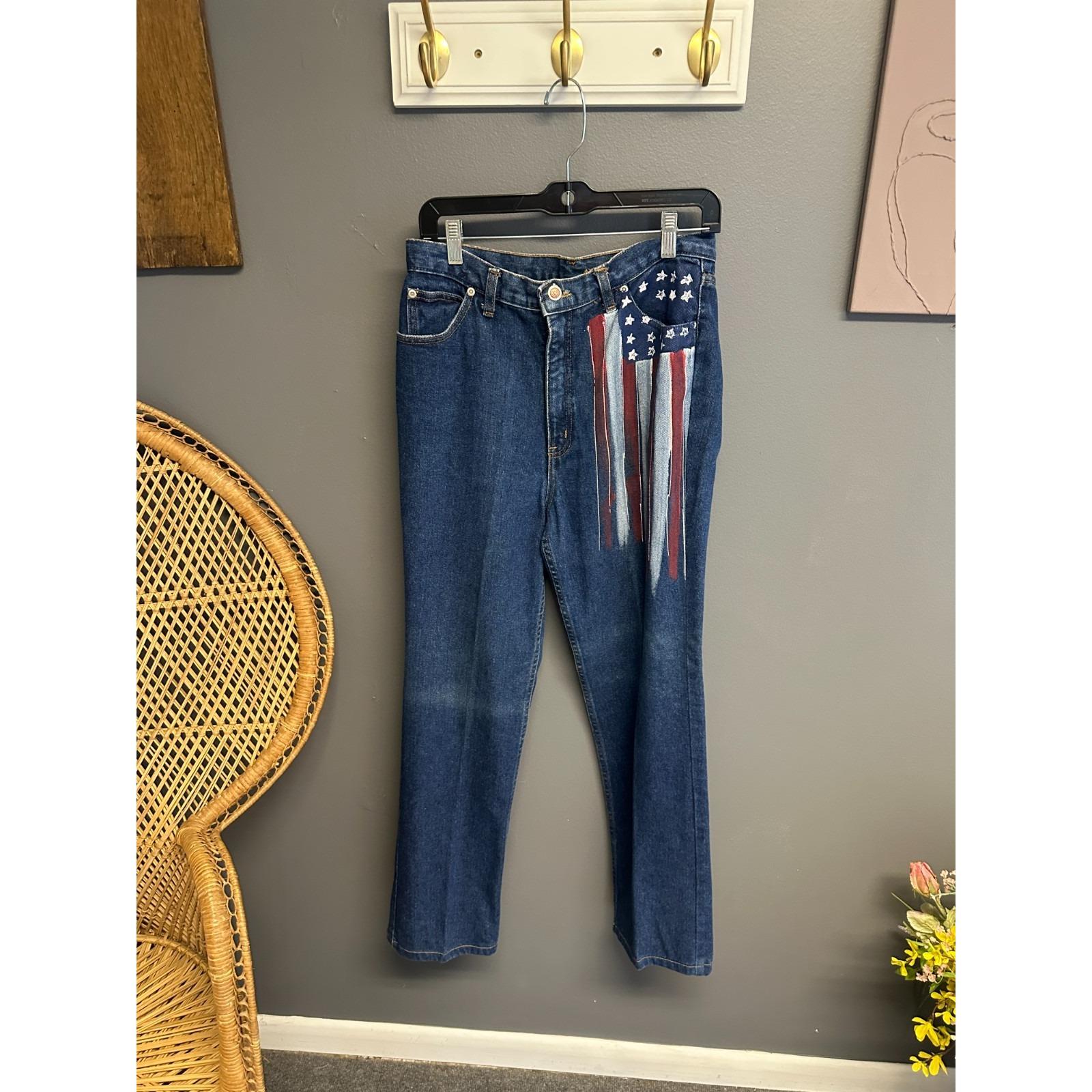Painted Jeans American Flag - Etsy