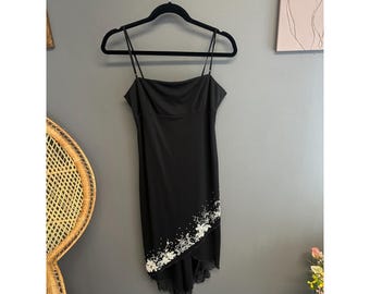 Vintage Jodi Kristopher Dress Y2K Size M Asymmetrical Spaghetti Strap Whimsigoth