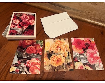 Vintage Victoria's Secret Stationery Set 1996 Flowers Oberto Gili w Envelopes