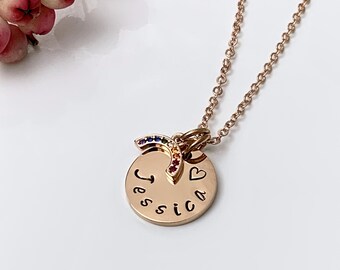 Rose Gold Name Charm - Etsy UK