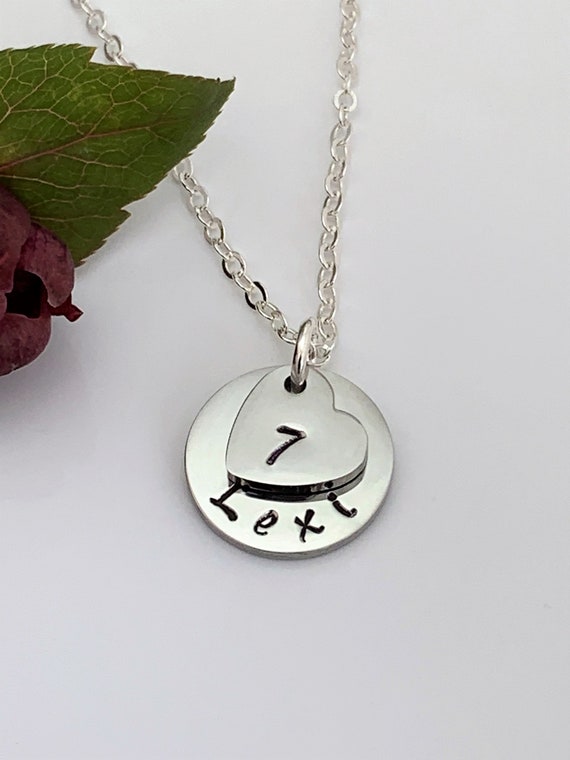 7th Birthday Name Necklace Personalised 