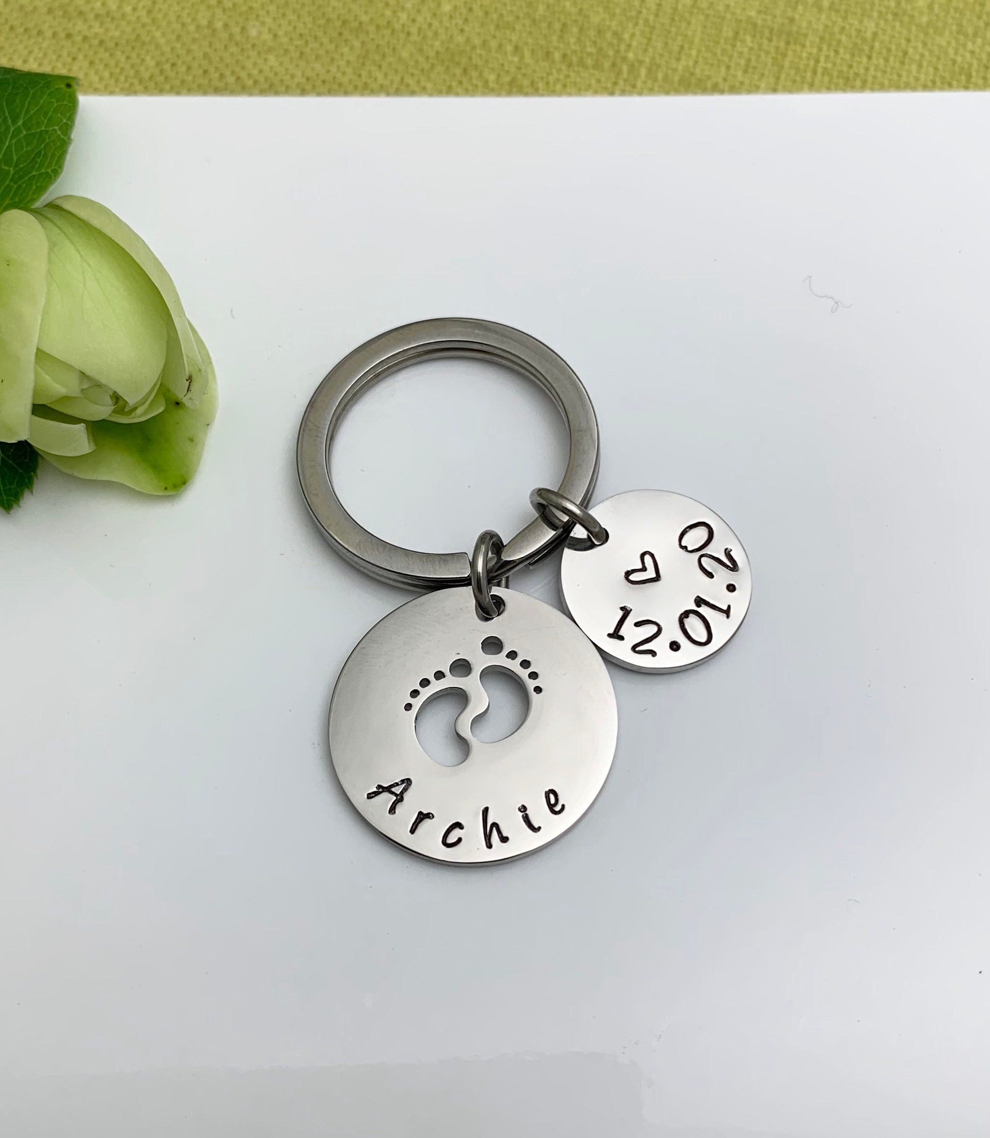 personalised baby keychain