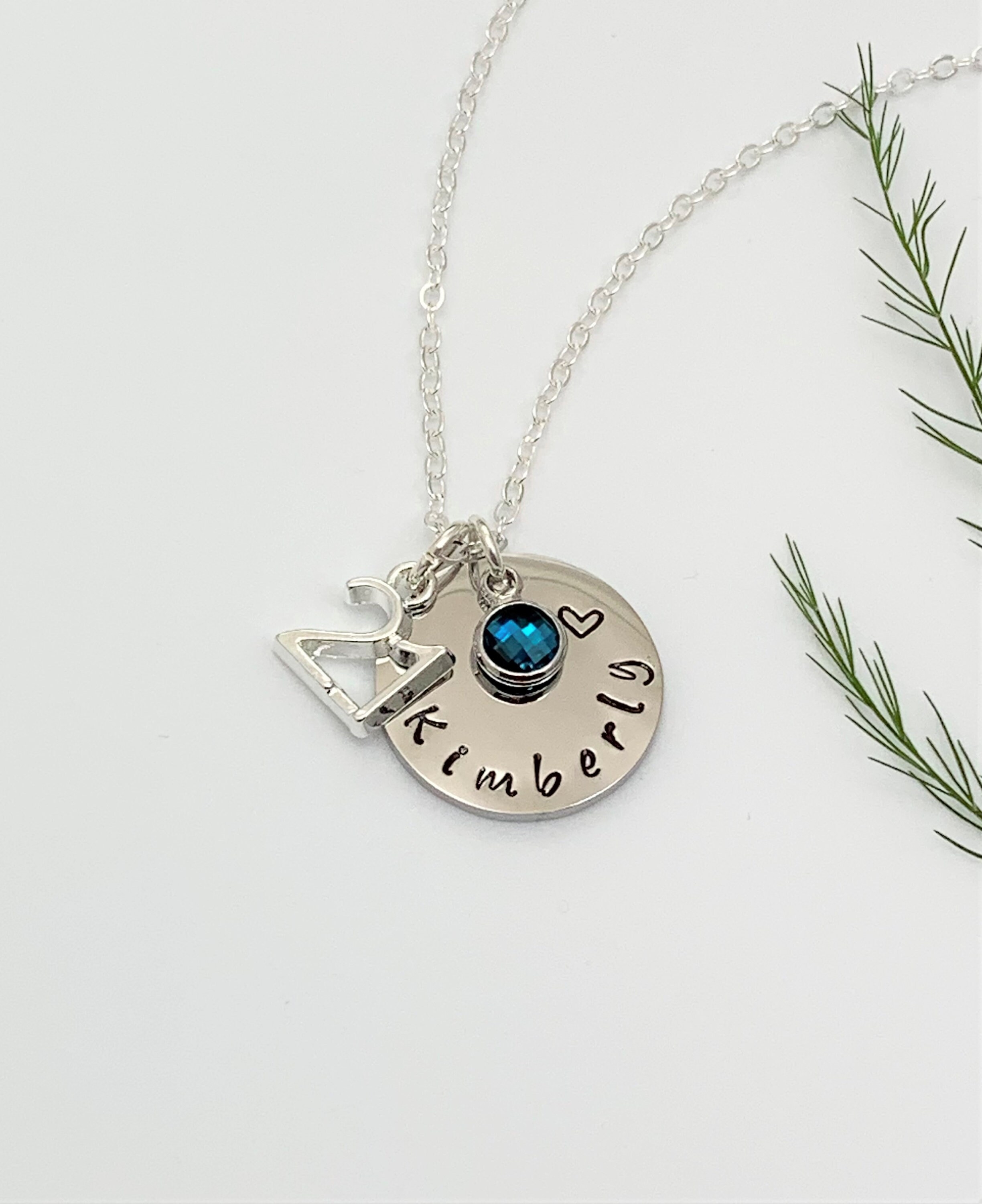 21st Birthday Necklace Birthstone 