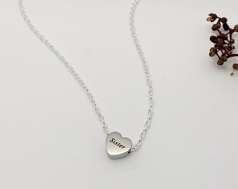 Sister Necklace Silver Necklace Personalised Jewellery Personalised Gift UK Seller