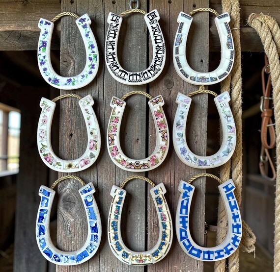 Horseshoe Mosaic, Equestrian Decor, Housewarming Gift, Horse Owner Gift, Wall Art Decor