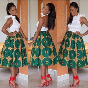 African Print Skirt,high Waist Skirt, Circle Skirt, Dashiki Skirt, Free ...