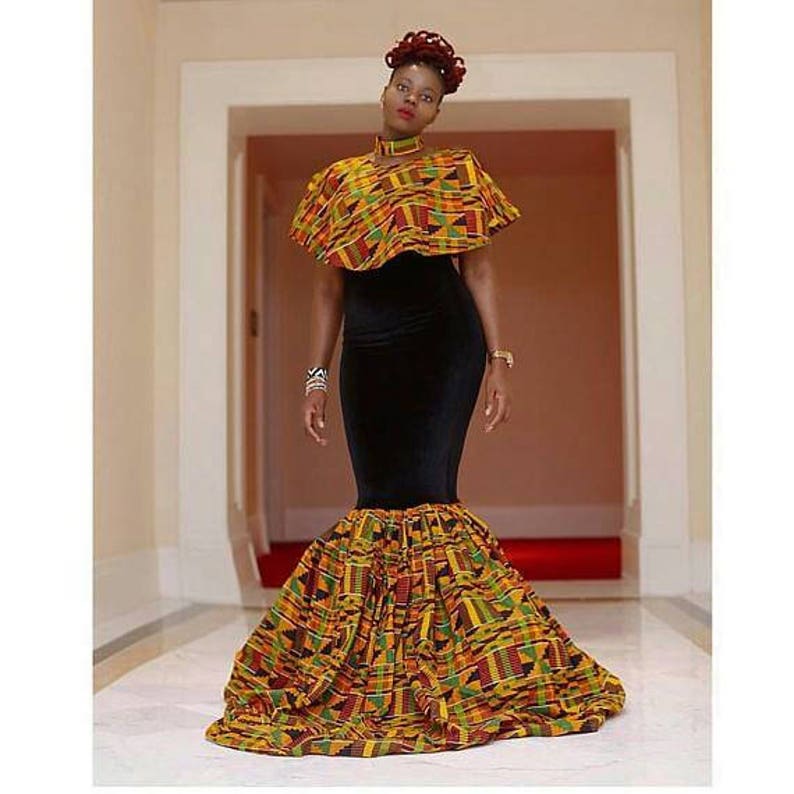 kente dresses for engagement 15 Elegant Kente Styles For Engagement In Ghana 2021