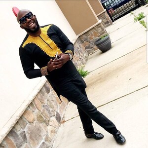 black and gold shirt outfit